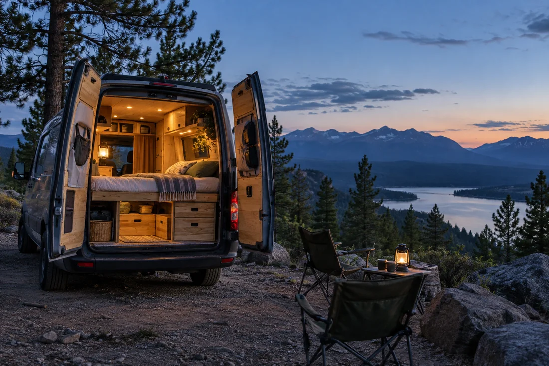 Illustrative van scene